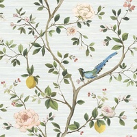 Blossom Citrus Floral - Silver Metallic