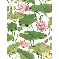 Lotus Flower - Pink and Green