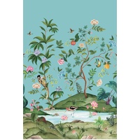 Myanmar Lagoon Mural - Turquoise
