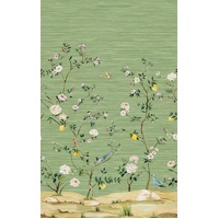 Blossom Mural - Moss Green