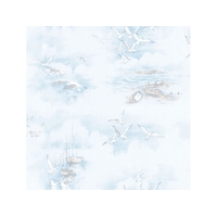 Seaside Boats & Birds Global Fusion Wallpaper (Discontinued)