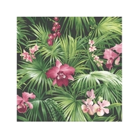 Tropical Palms & Orchids Global Fusion Wallpaper (Discontinued)